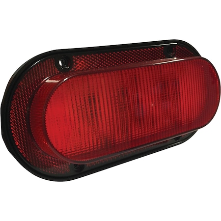LED Red Oval Tail Light 12V For Agco White 100, 120, 140 Off-Road Light;